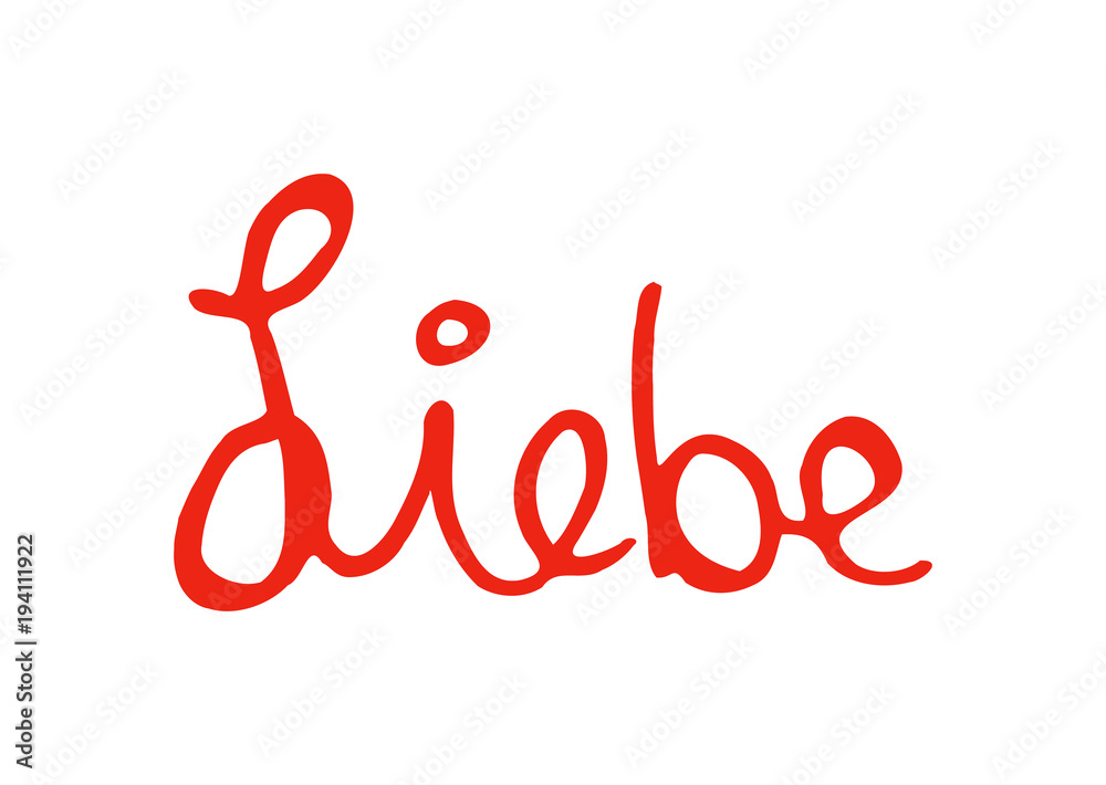 Liebe, schreibschrift Liebe, schreibschrift