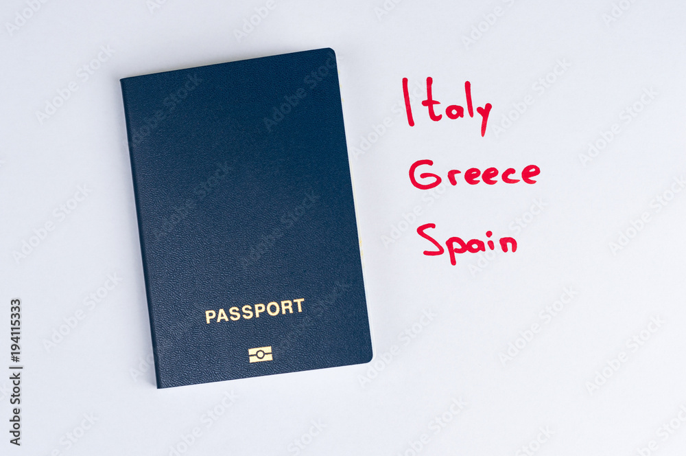 Blue clean passport and list the city of Europe.