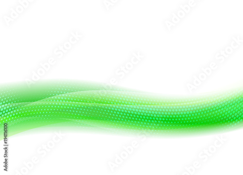 Green Flowing Abstract Vector Wave Background for Website, Folder or Brochure Cover