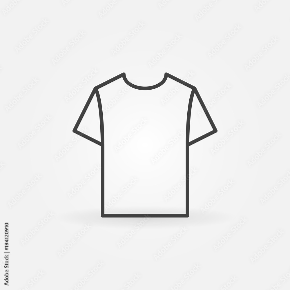 T shirt linear icon. Vector t-shirt line symbol T shirt linear icon. Vector t-shirt line symbol