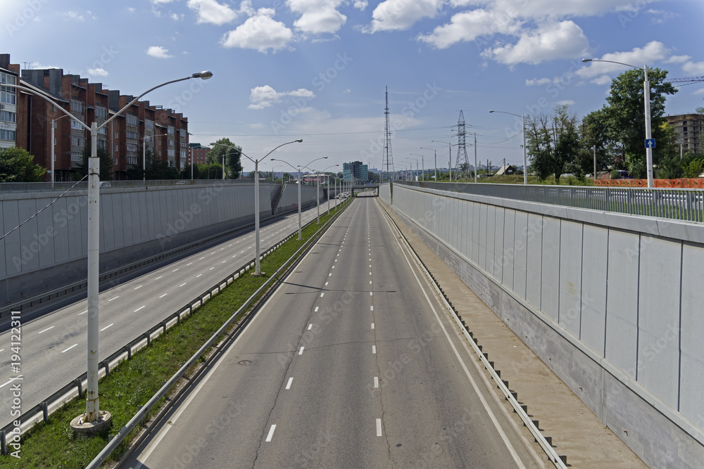 An empty highway.