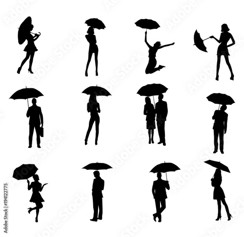 People with Umbrella