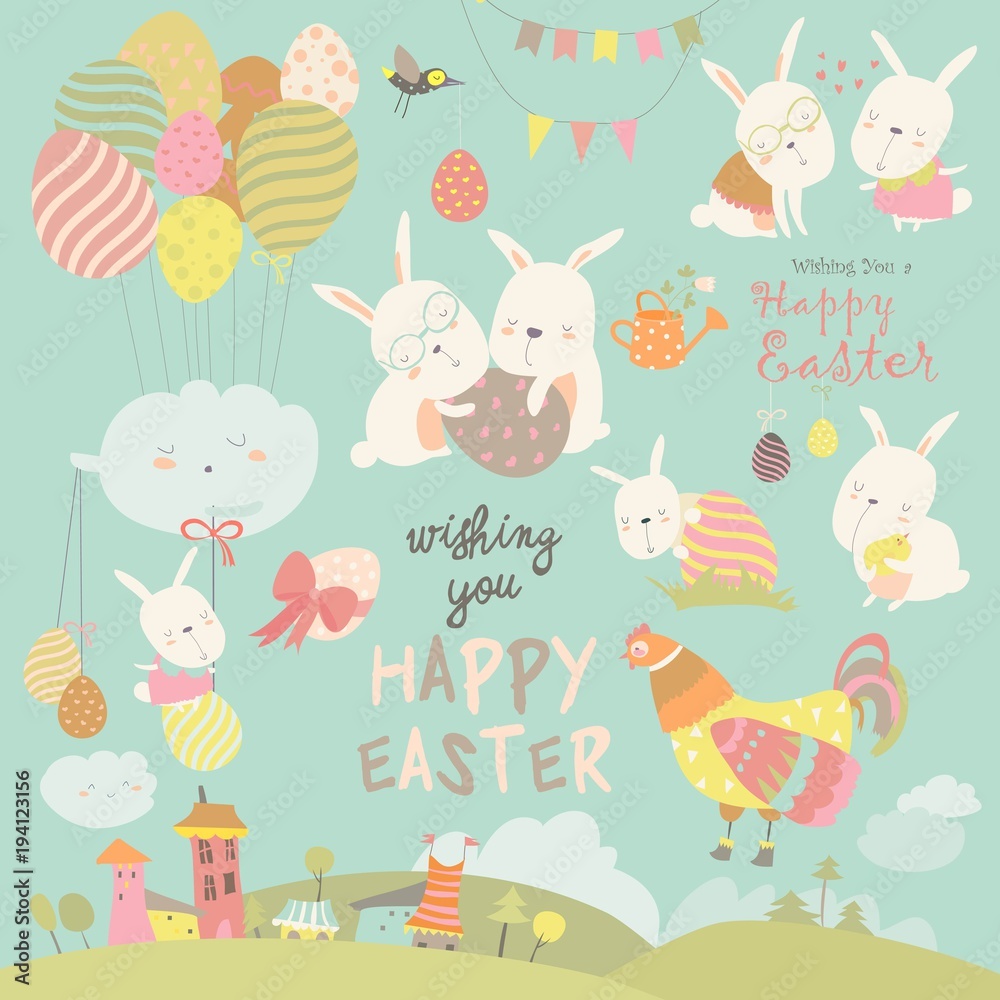 Animals celebrating Easter Animals celebrating Easter