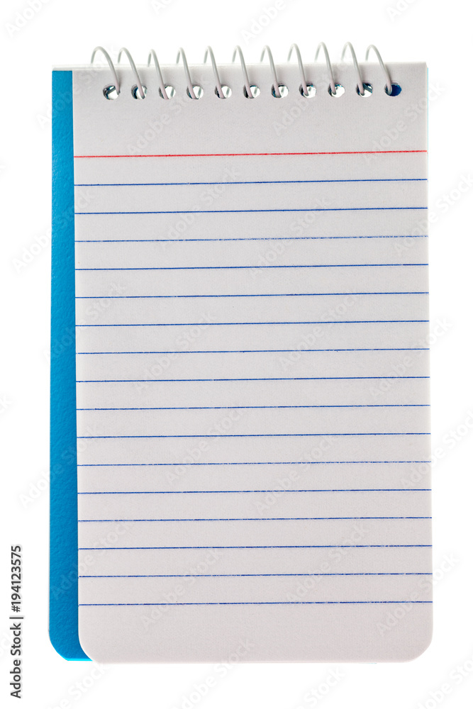 Blank Spiral Lined Notepad Blank Spiral Lined Notepad