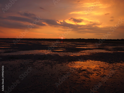 Sonnenuntergang Wattenmeer Juist