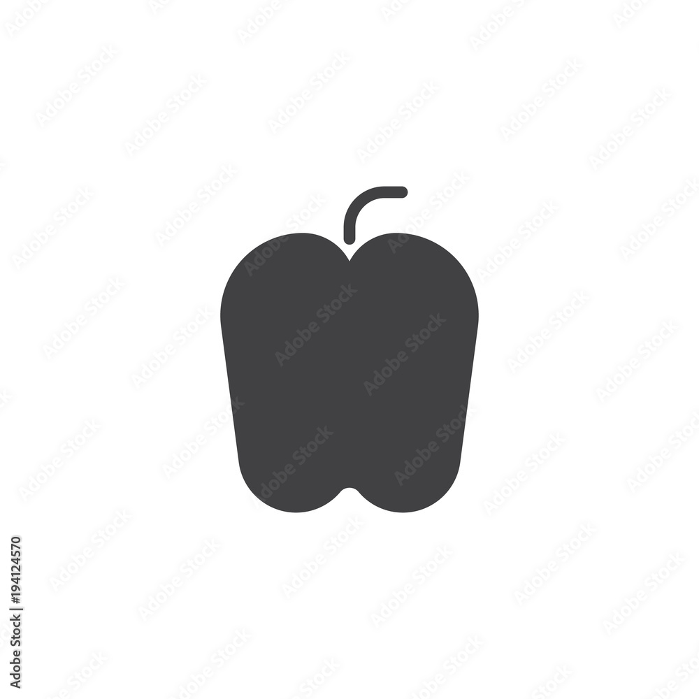 Fototapeta premium Paprika vector icon. filled flat sign for mobile concept and web design. Red pepper simple solid icon. Symbol, logo illustration. Pixel perfect vector graphics