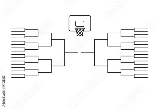 march madness , bracket tournament march line background  vector illustration