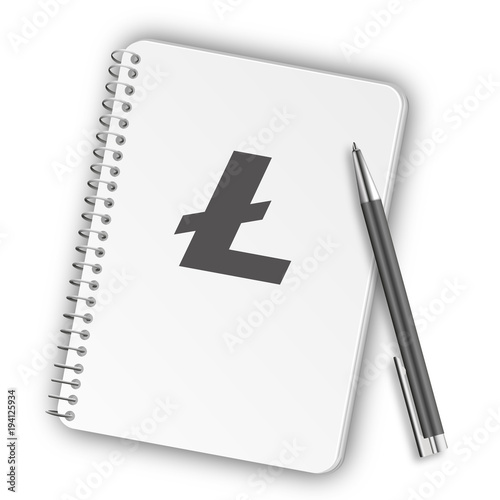 Notizblock Hochformat 05 - Litecoin