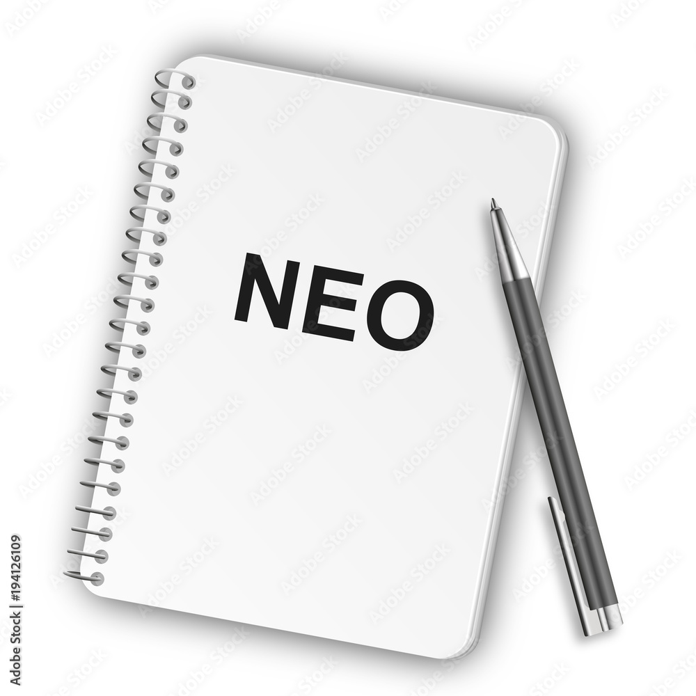 Notizblock Hochformat 05 - NEO Schrift Notizblock Hochformat 05 - NEO Schrift