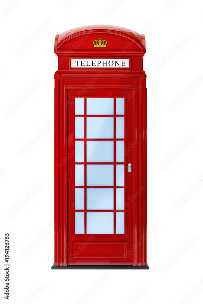 a typical London phone booth isolated on white a typical London phone booth isolated on white