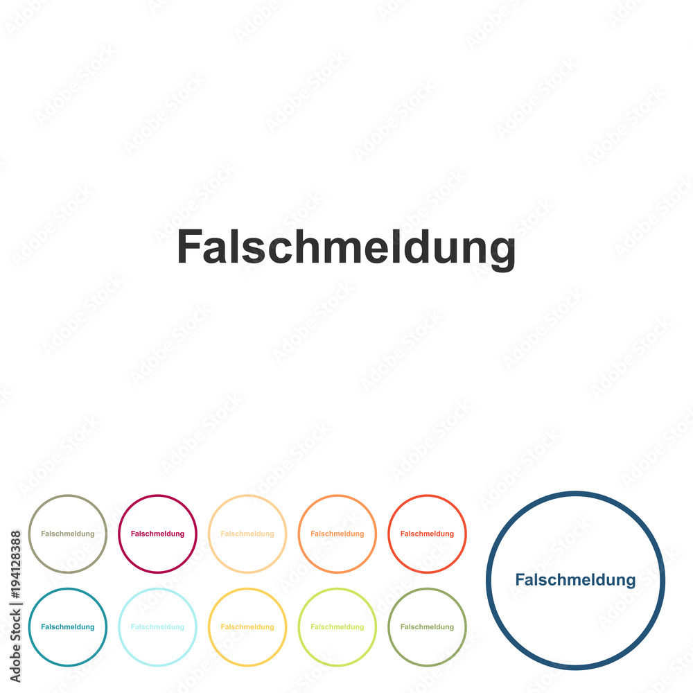 Runde Schaltflächen - Falschmeldung