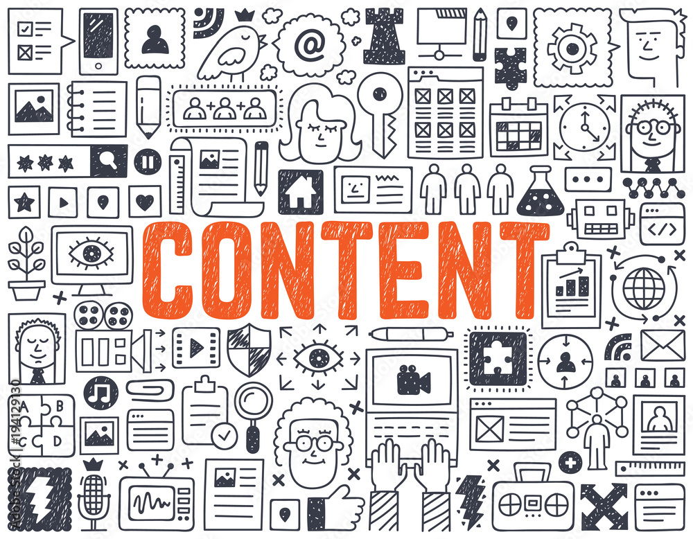 Content - Hand drawn vector illustration Content - Hand drawn vector illustration