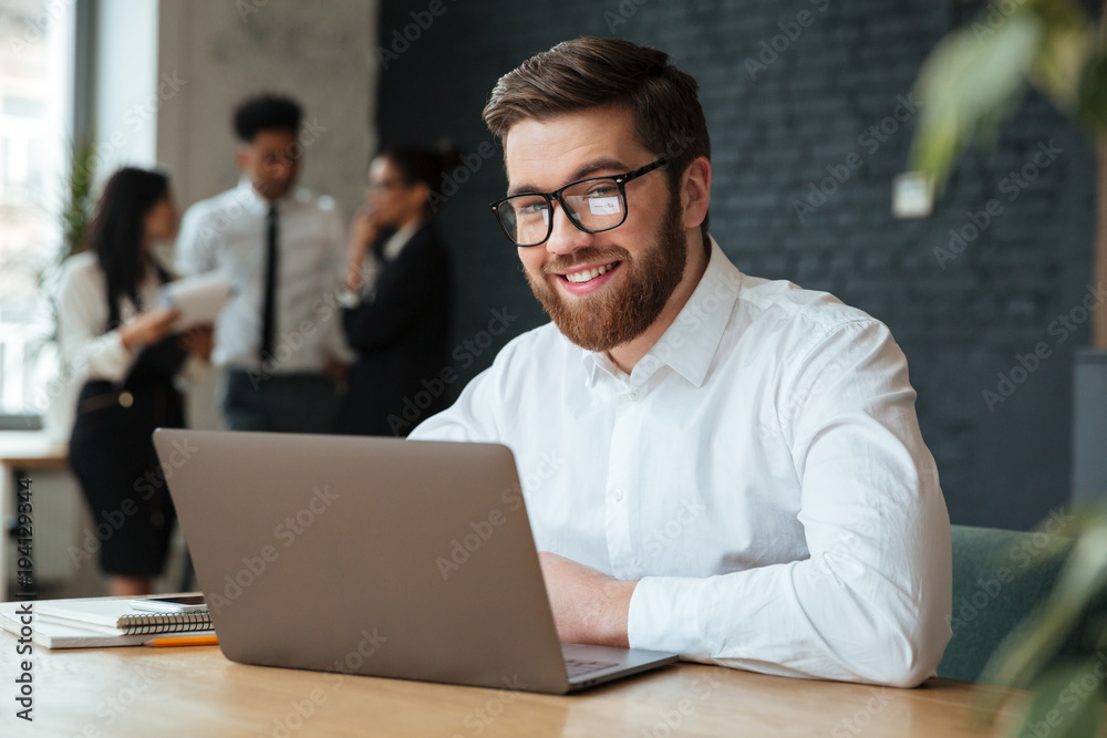 Happy young caucasian businessman Happy young caucasian businessman