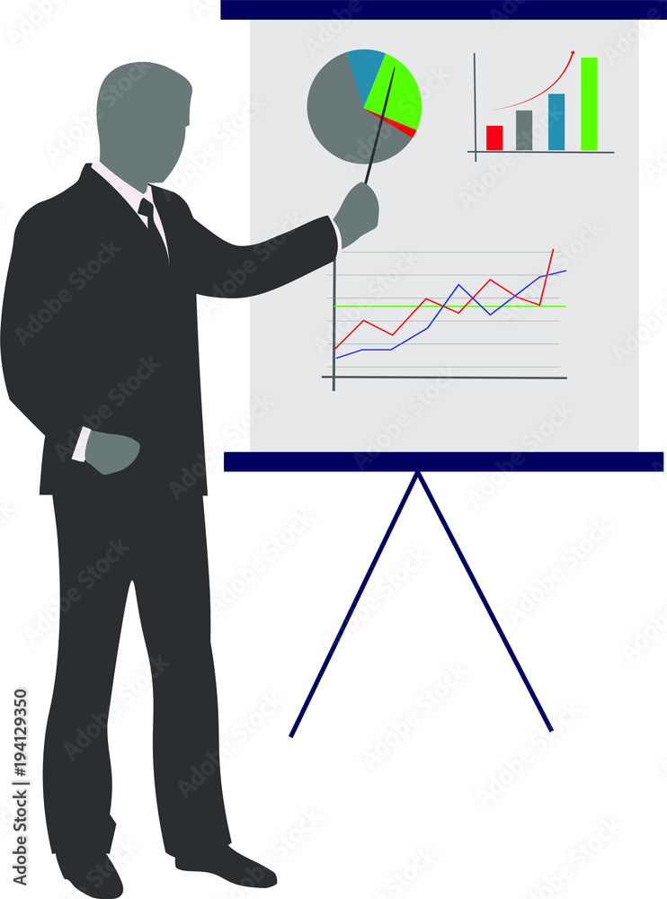 Vector Illustartion of a project presentation Vector Illustartion of a project presentation