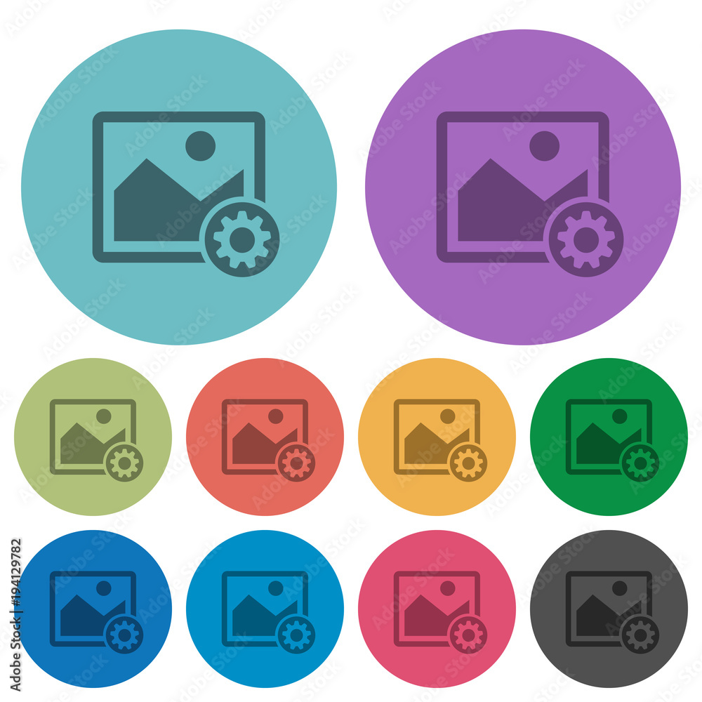 Image settings color darker flat icons