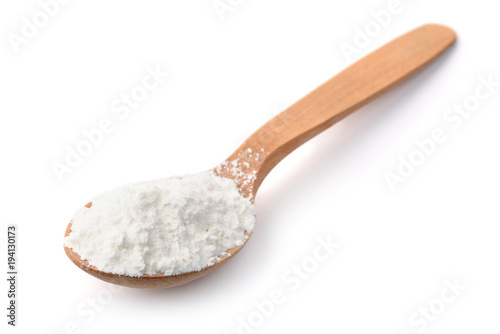 Wooden spoon of corn starch