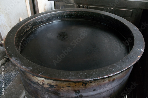A cooking pot isolated on a stove top