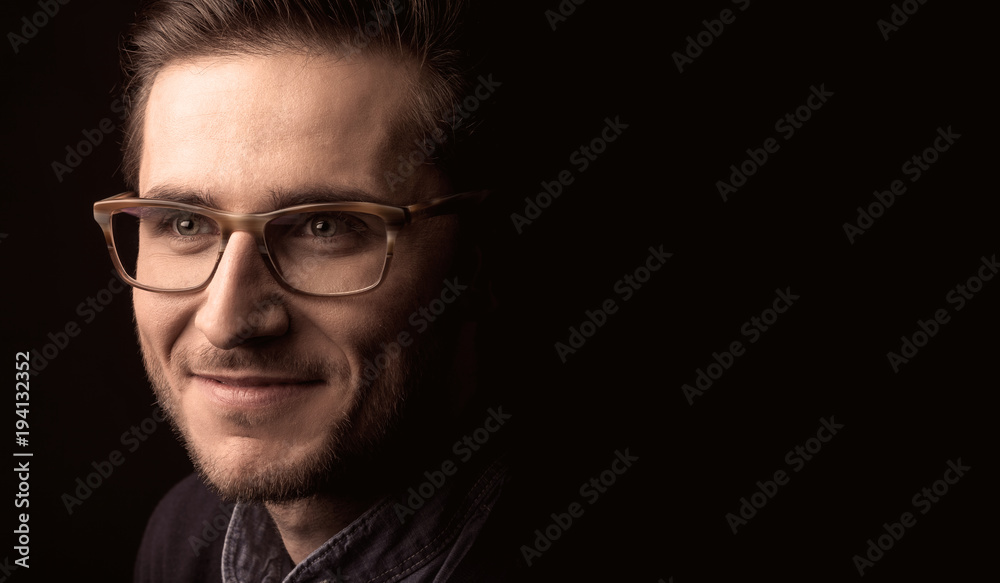 Fototapeta premium young man close up portrait