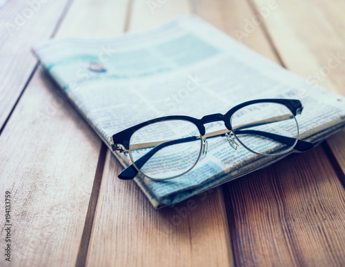 Glasses with Newspaper