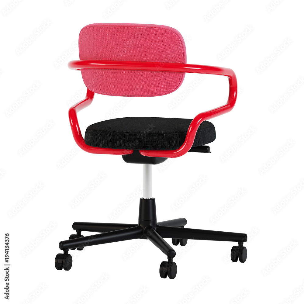 Office chair isolated on white background. 3D rendering. Office chair isolated on white background. 3D rendering.