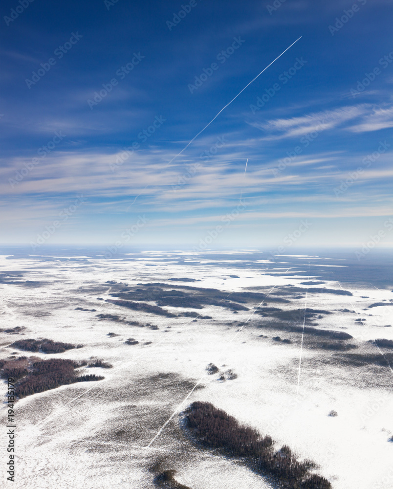 Obraz premium Seismic survey profiles in Western Siberia