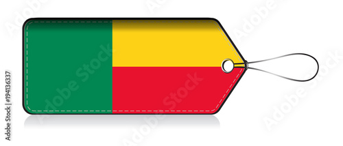 Beninese flag lable, Label of product made in Benin