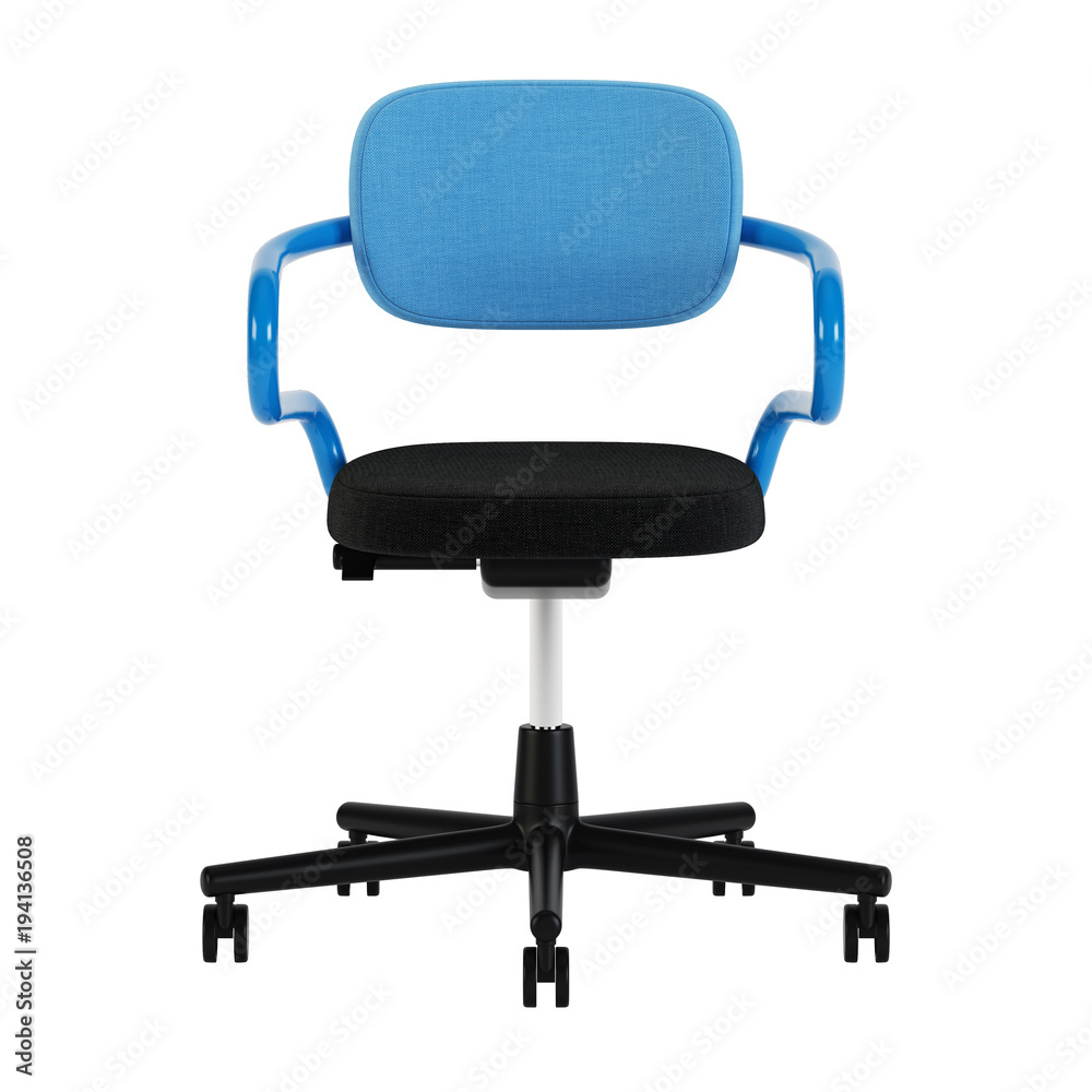 Office chair isolated on white background. 3D rendering. Office chair isolated on white background. 3D rendering.