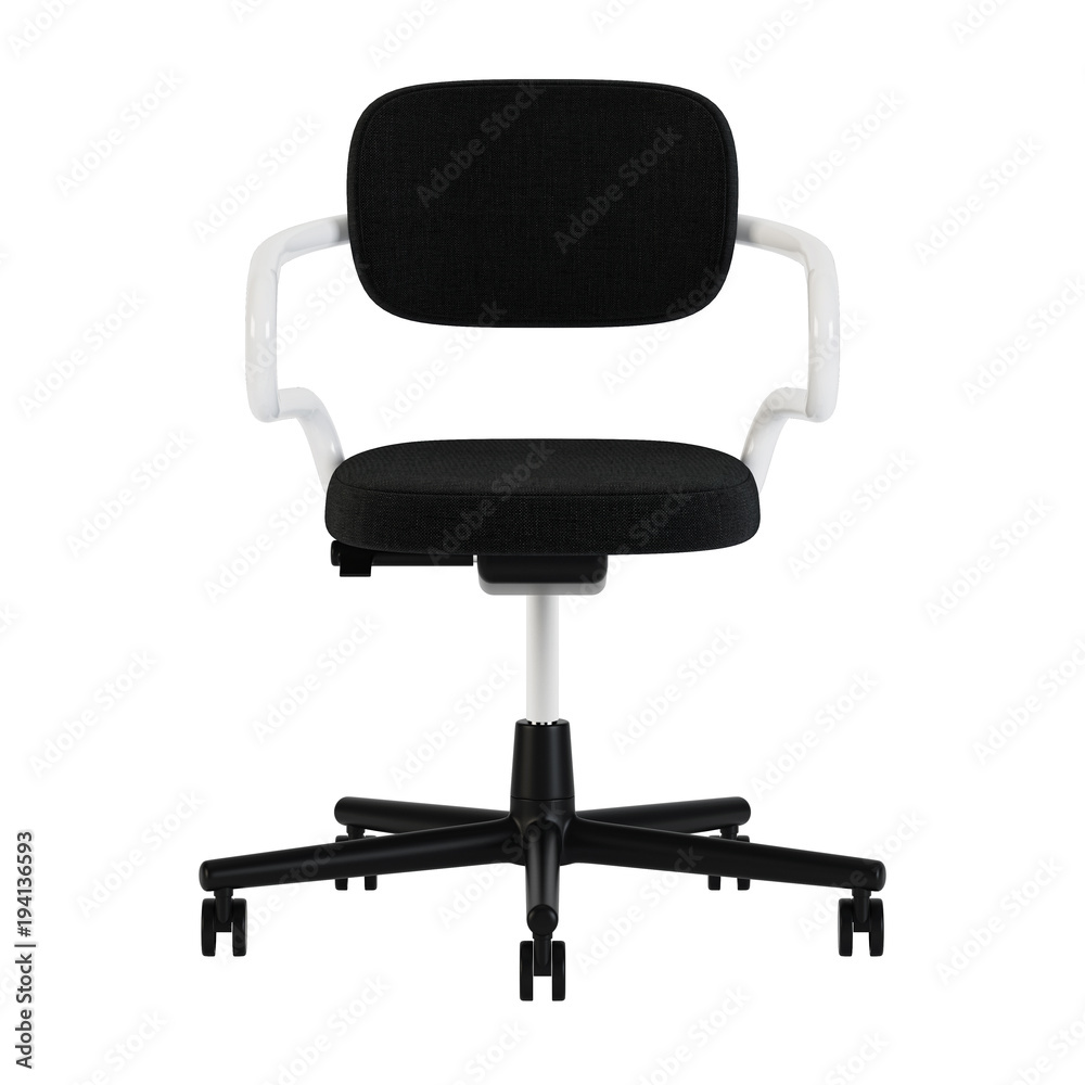 Office chair isolated on white background. 3D rendering. Office chair isolated on white background. 3D rendering.
