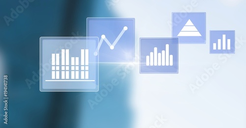 Business chart statistic icons