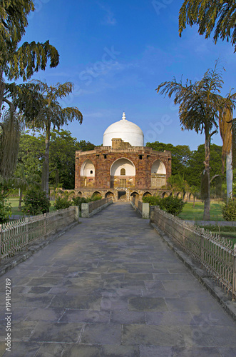 Outer view of Hazira Maqbara, with tombs of Qutb-ud-din Muhammad Khan, tutor of Salim, son and successor of Akbar, Vadodara (Baroda), Gujarat, India photo