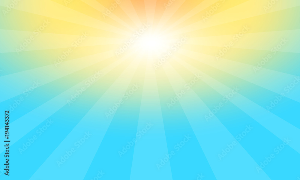 Fototapeta premium Background with sunrise shining. Vector graphic illustration.