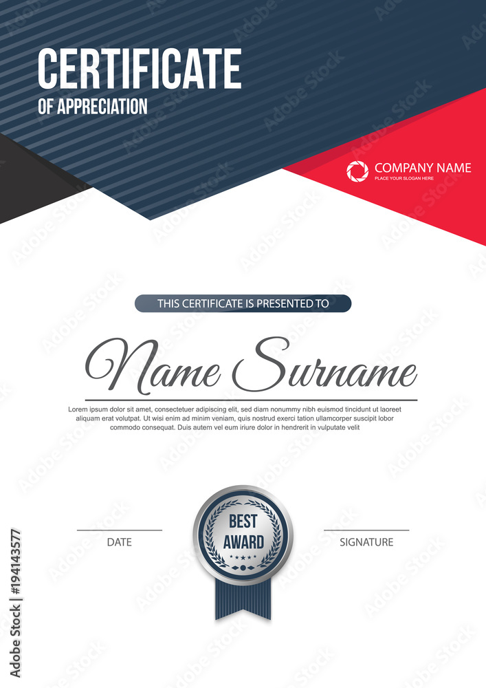 Obraz premium Certificate template ,diploma. Vector illustration