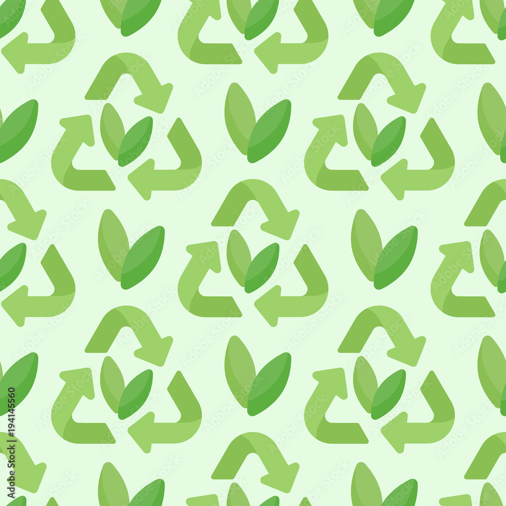 Sustainable packaging vector seamless pattern
