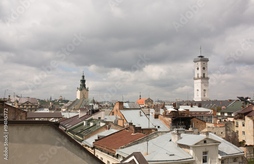  View of Lvov Town Hall from the observation deck