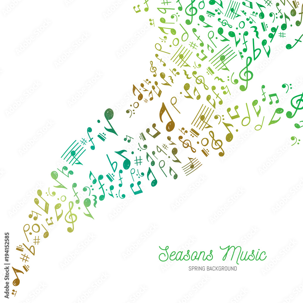 Music Background in Spring Colors