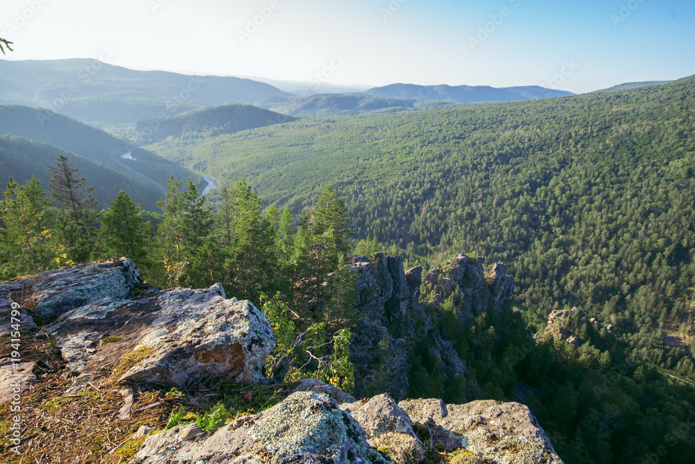 Beautiful view from top of the mountain, Russia, Ural, Bashkortostan. Beautiful view from top of the mountain, Russia, Ural, Bashkortostan.
