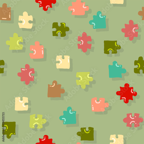 vector abstract seamless puzzle pattern