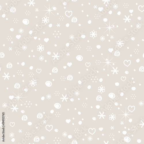 Vector abstract seamless winter pattern