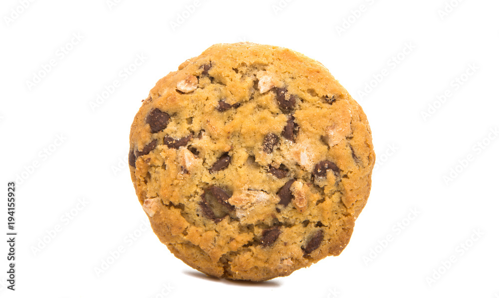 biscuits with nuts and chocolate isolated biscuits with nuts and chocolate isolated