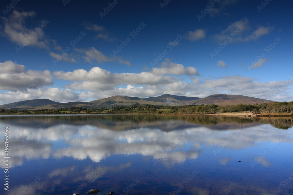 Mountains reflected in Beltra Lough, Co Mayo, Ireland Mountains reflected in Beltra Lough, Co Mayo, Ireland