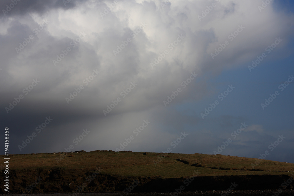 Westport Ireland , Islands over stormy clouds