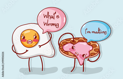 Cute food cartoon joke