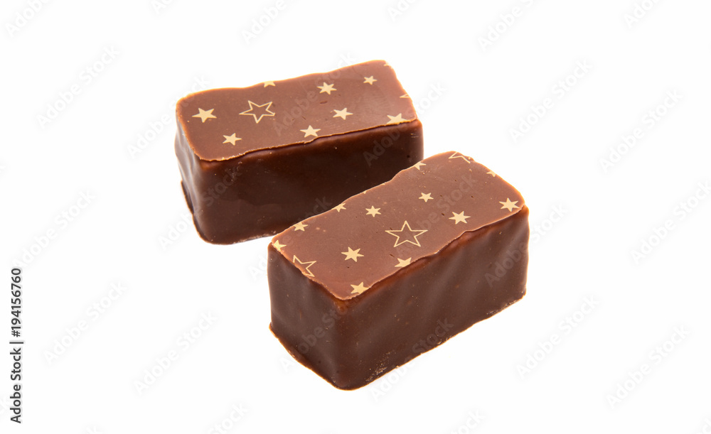 Christmas chocolate candies isolated Christmas chocolate candies isolated