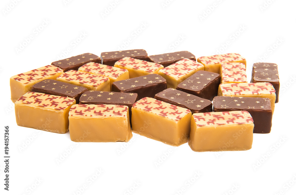 Christmas chocolate candies isolated Christmas chocolate candies isolated