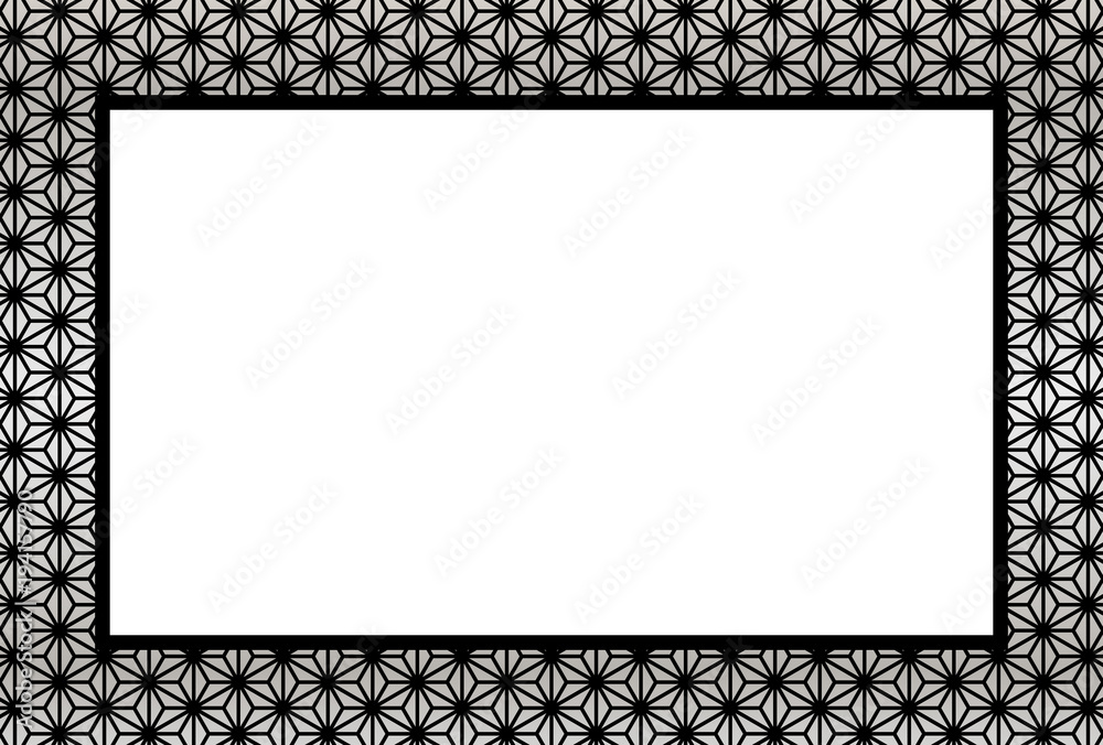 Vecteur Stock Background Wallpaper Vector Illustration Design Image Japan China Asia Free Size 背景 壁紙 ベクター イラスト 無料 無料素材 バックグラウンド フリー素材 和風素材 日本 背景壁紙 和風 麻葉模樣 麻の葉 伝統 和柄 写真枠 フォト