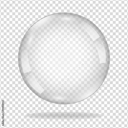Water soap bubble with soft shadow