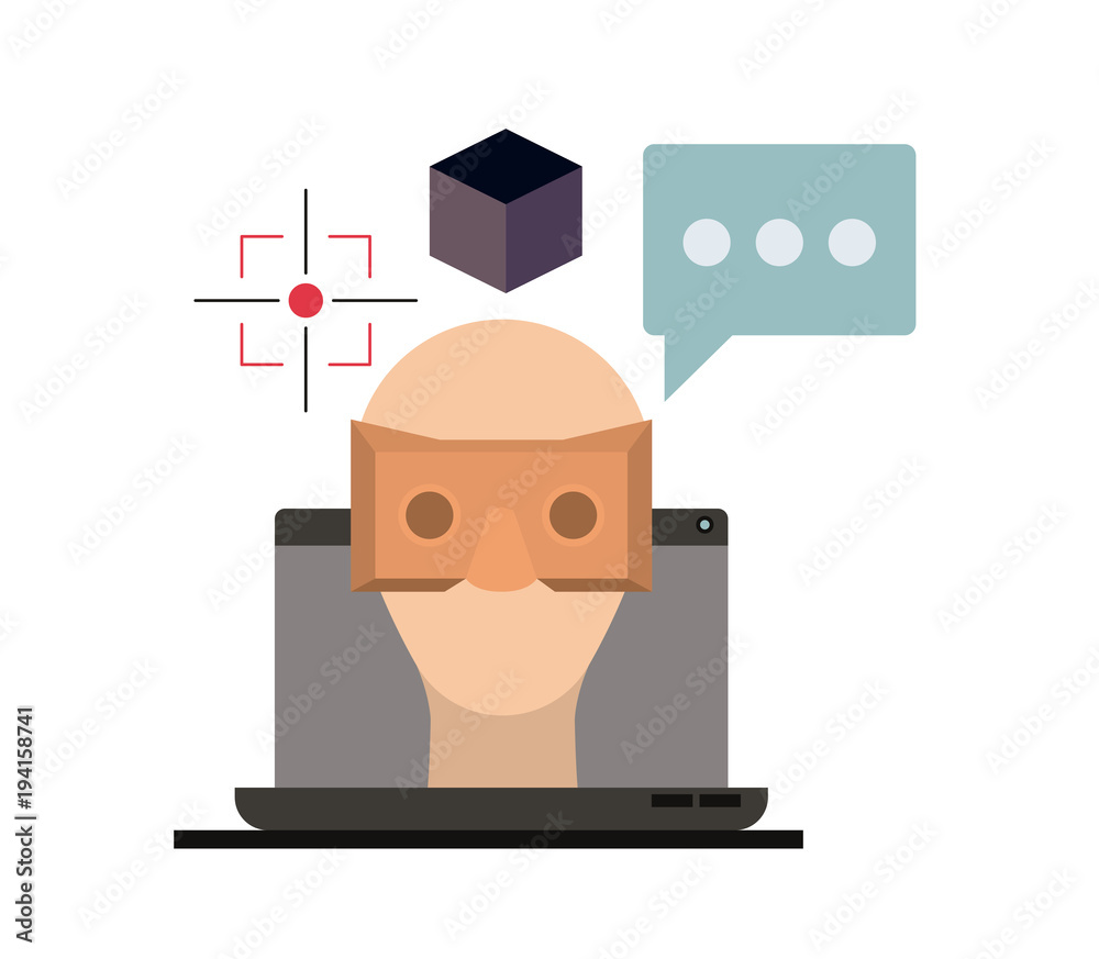 virtual reality technology set icons vector illustration design virtual reality technology set icons vector illustration design