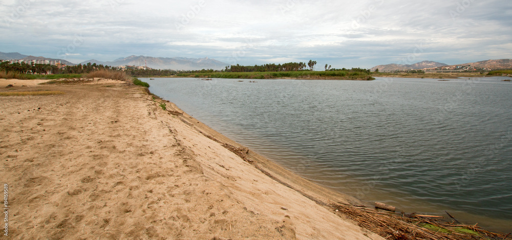 Marsh Estuary inlet at San Jose Del Cabo in Baja California Mexico BCS