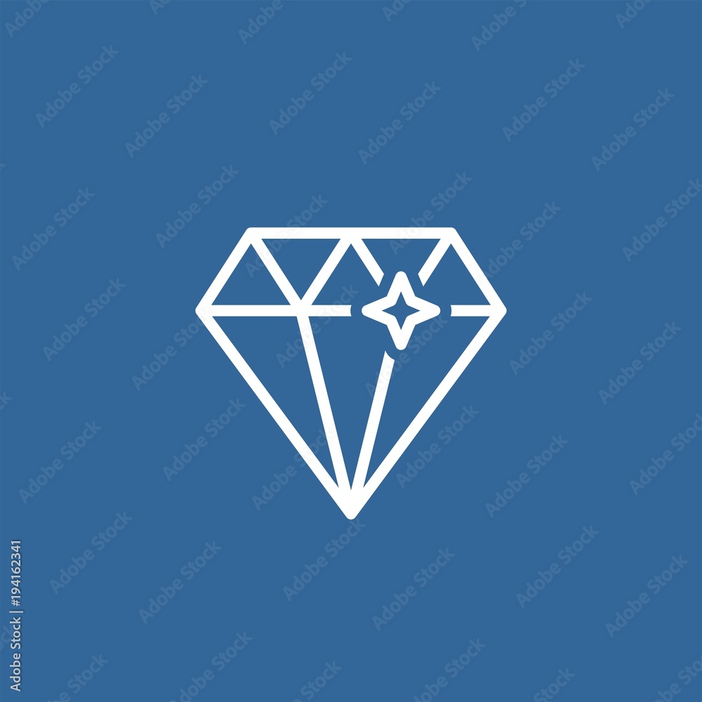 Diamond flat vector icon Diamond flat vector icon