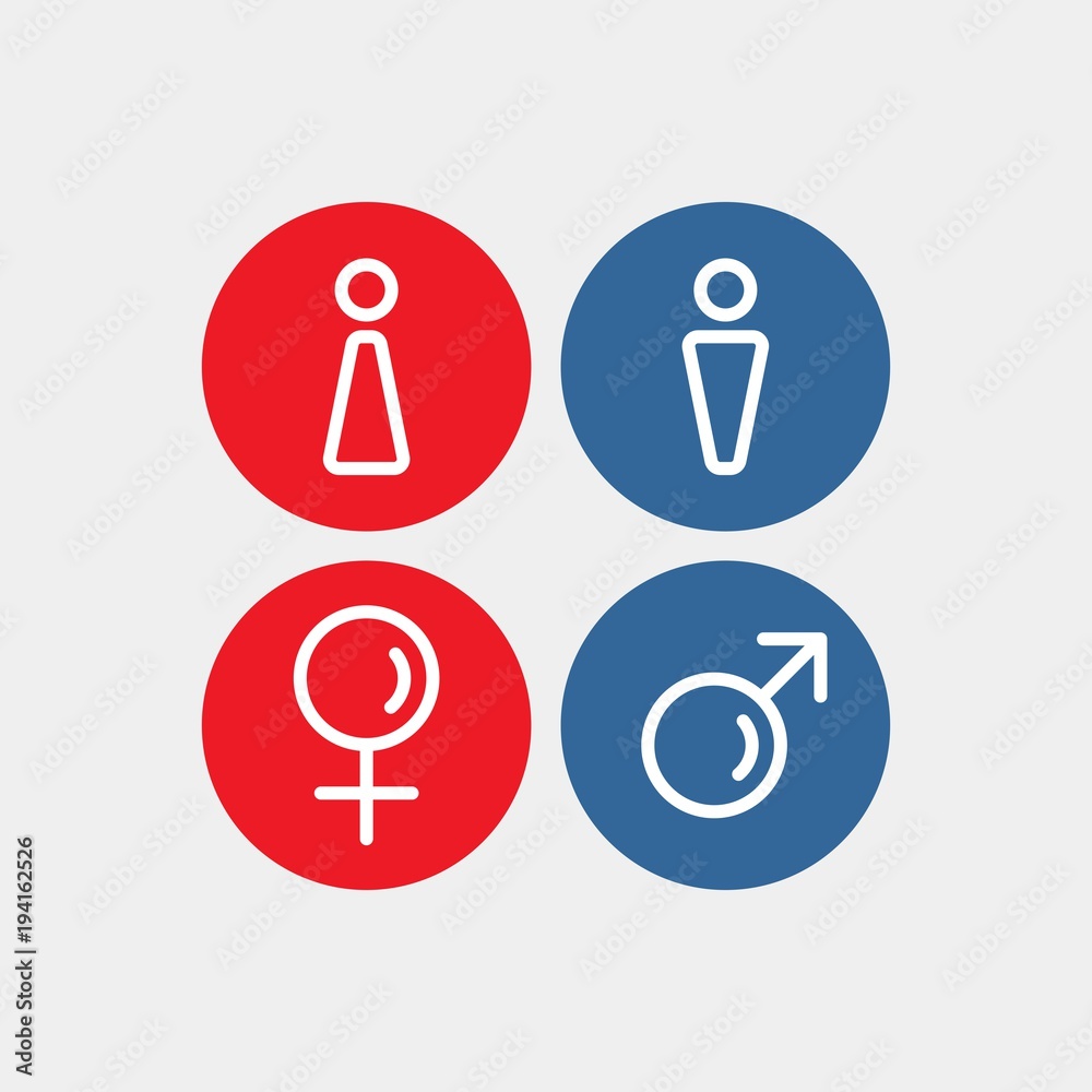 Gender flat vector icon Gender flat vector icon